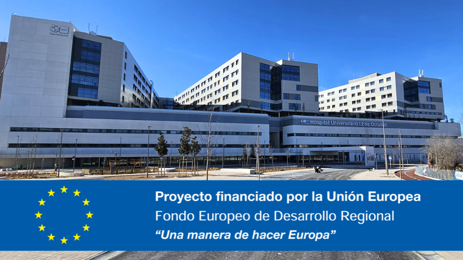 Nuevo hospital terminado con faldón azul de Fondos europeos