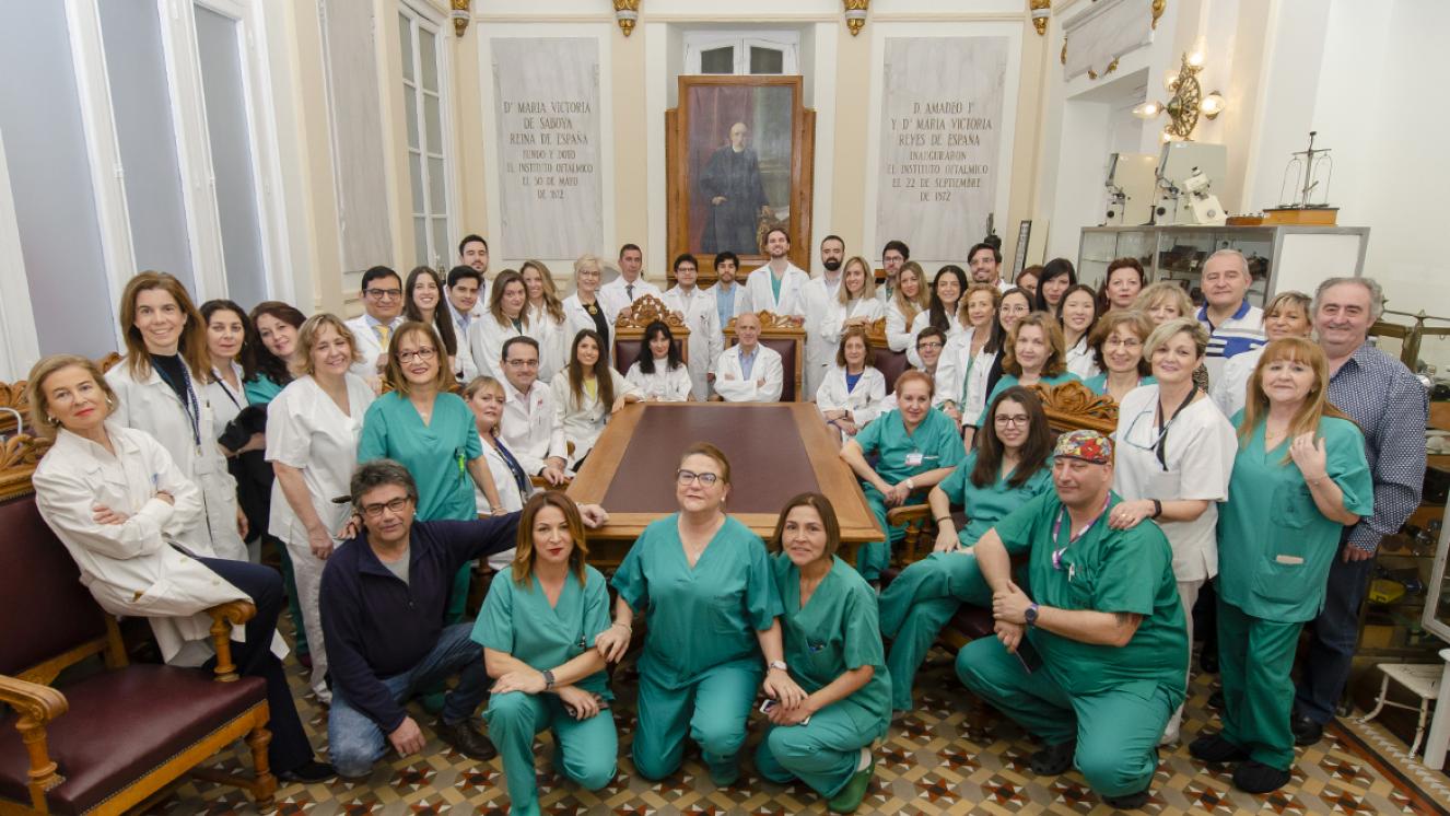 foto de grupo del servicio de Oftalmología del Hospital Gregorio Marañón