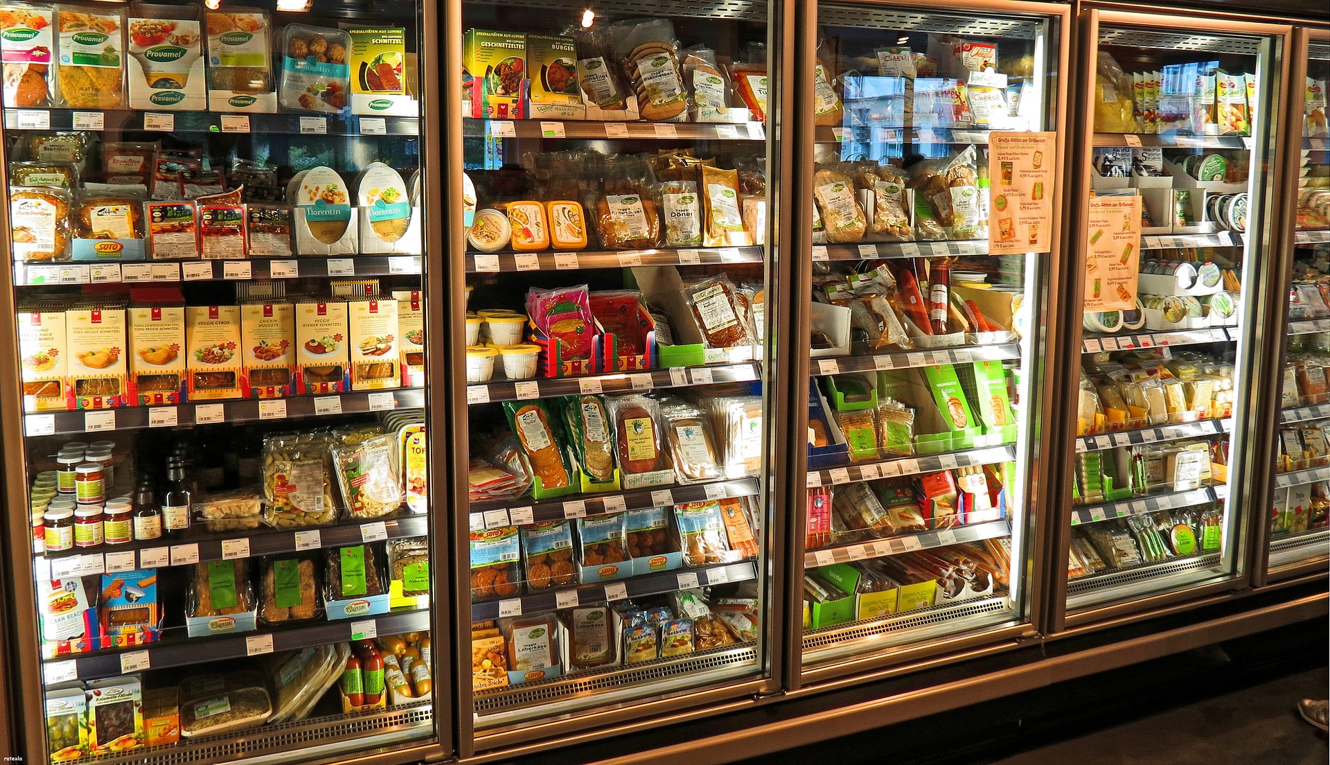 Camara frigorífica expositora de un supermercado