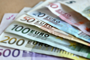 Billetes de euro, de distintos valores