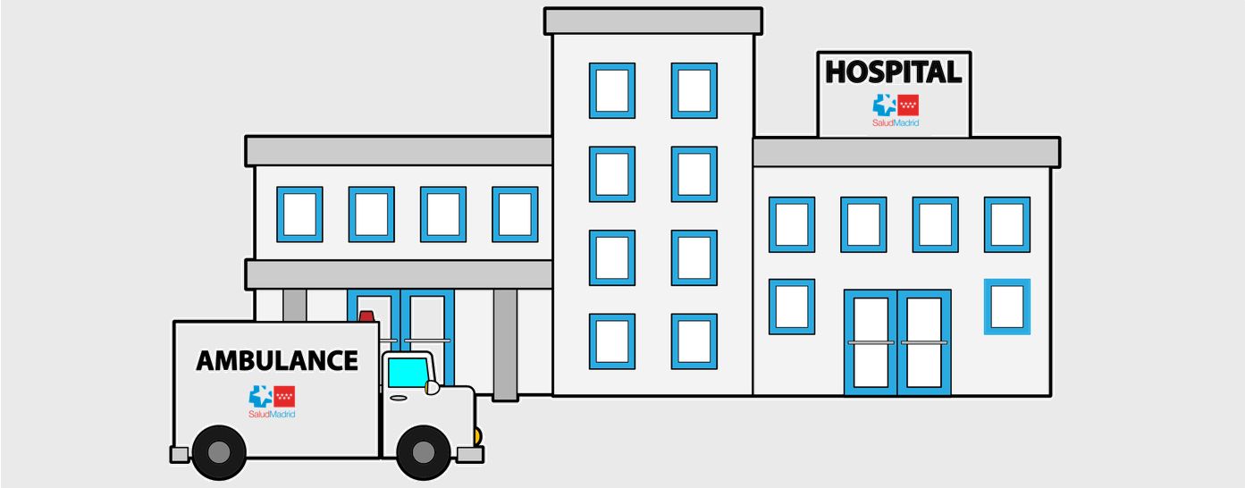 Ilustración de un hospital