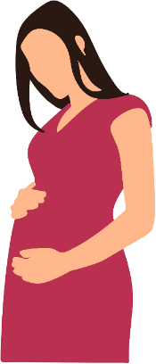 Silueta de mujer embarazada