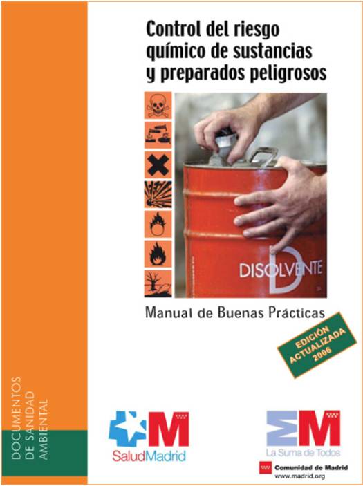 Imagen de la portada de la publicación Control del riesgo químico de sustancias y preparados peligrosos