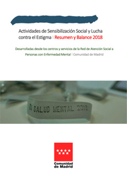 Portada del Balance de actividades de sensibilización social y lucha contra el estigma - 2018