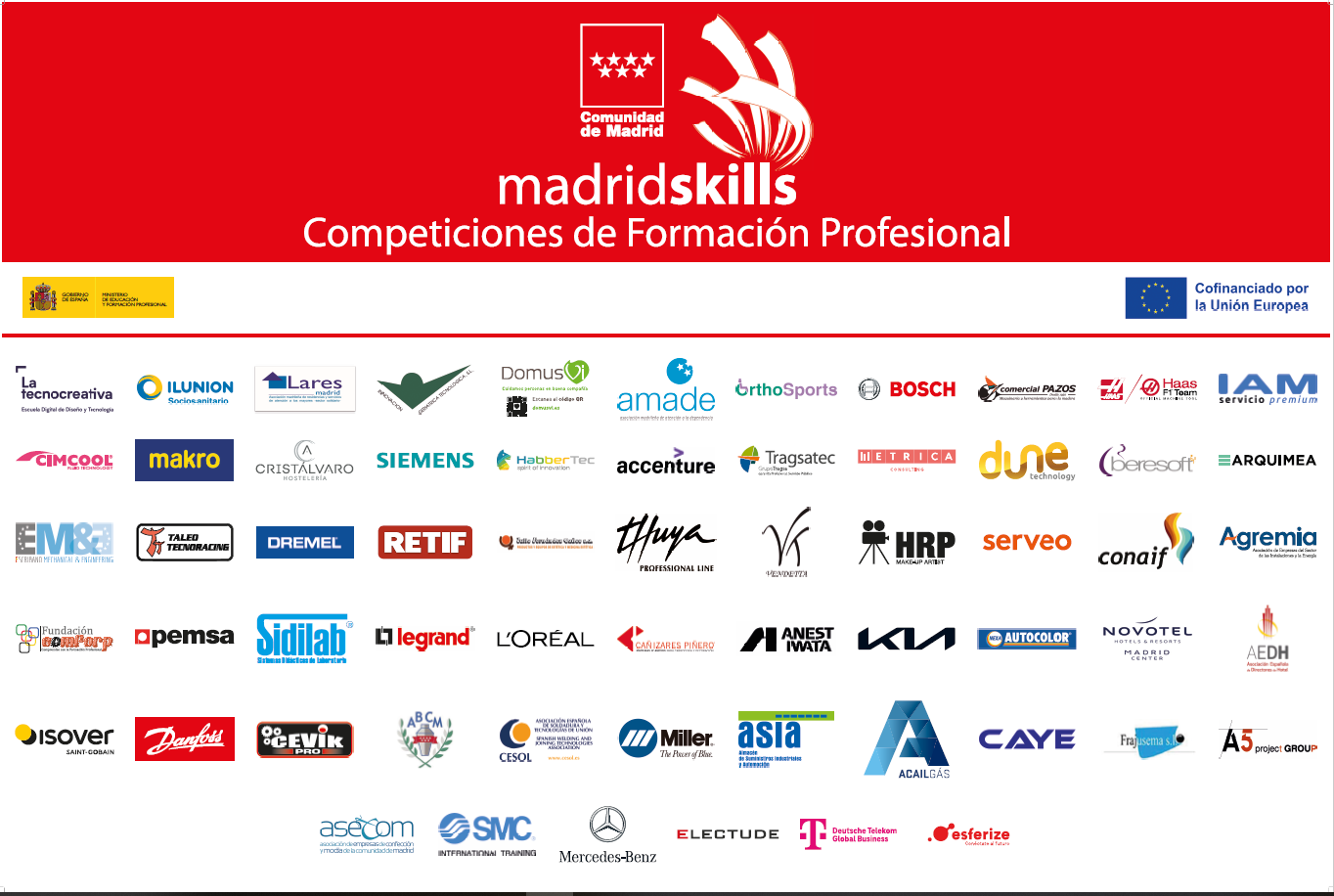 patrocinadores MadridSkills 2023