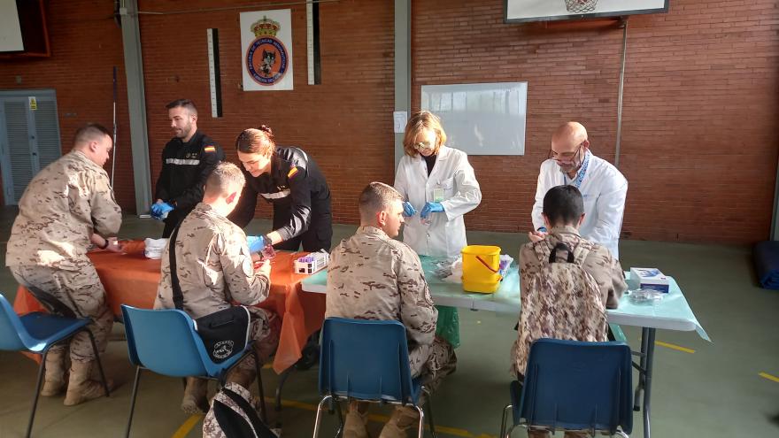 Alumnos del Ejército español se Registran como donantes de médula ósea