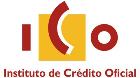 ICO Logotipo con el texto ICO (Instituto de Crédito Oficial)