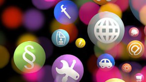 Iconos redes sociales Gráfico con los logos de las más famosas redes sociales