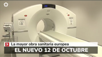 pantallazo Telemadrid. Aparato radiología acelerador