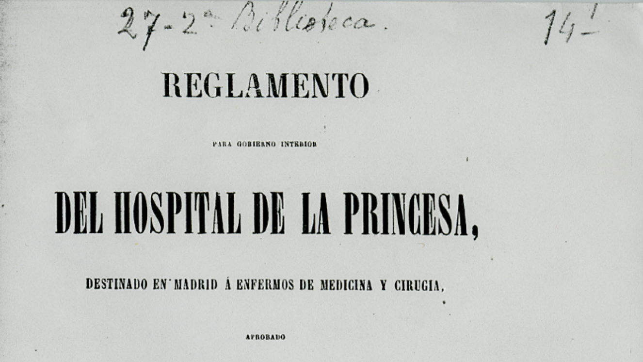 Reglamento del Hospital año 1960