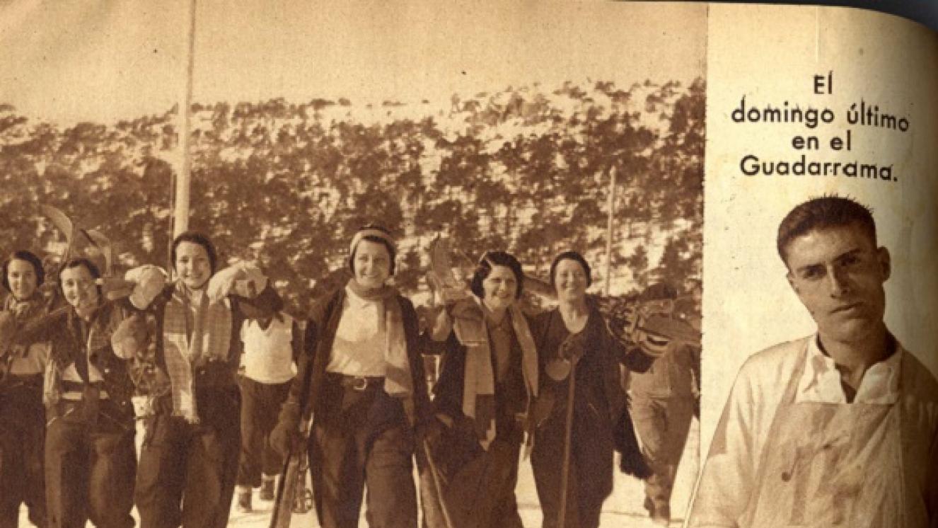 Esquiadoras en Navacerrada (16 de enero de 1933)