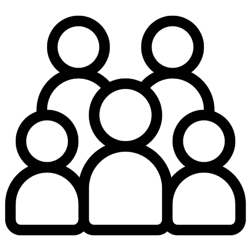 Icono grupo Pictograma sencillo con un grupo de personas