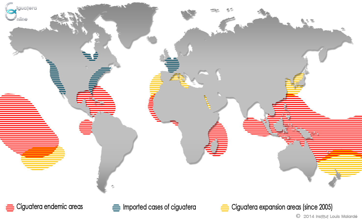 Mapa distribución ciguatera