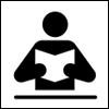 Icono de una persona leyendo