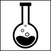 Icono de un matraz de laboratorio