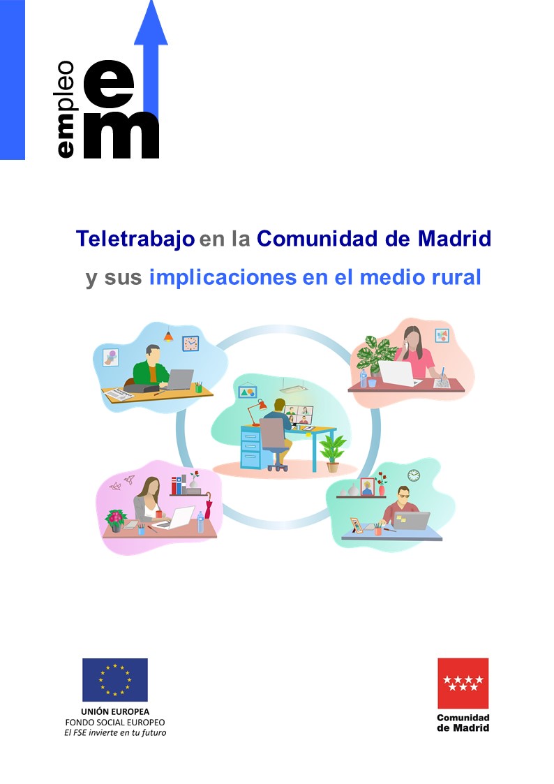 Portada de "Teletrabajo en la Comunidad de Madrid y sus implicaciones en el medio rural"