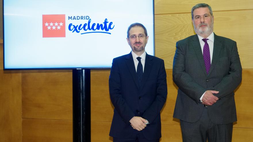 Los responsables de Madrid Excelente durante el acto