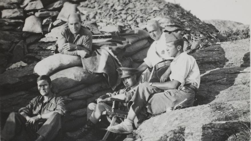 Republicans in a trench in front of Somosierra
