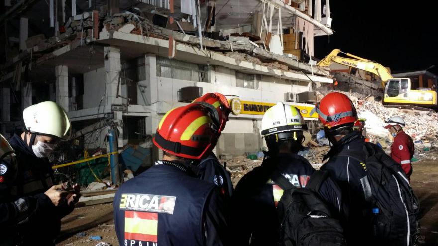 Intervention of ERICAM in the Ecuador earthquake in 2016