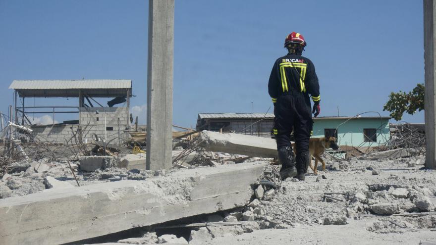 Intervención del ERICAM en el terremoto de Ecuador en 2016