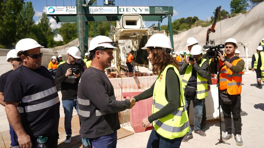 La presidenta durante su visita