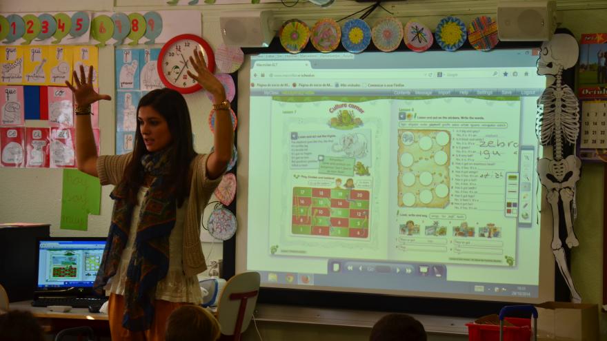 Class in English at a School of Early Childhood and Primary Education