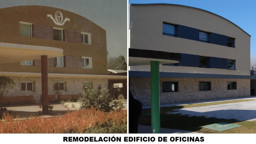 ANTES, DESPUÉS DEL EDIFICIO DE OFICINAS