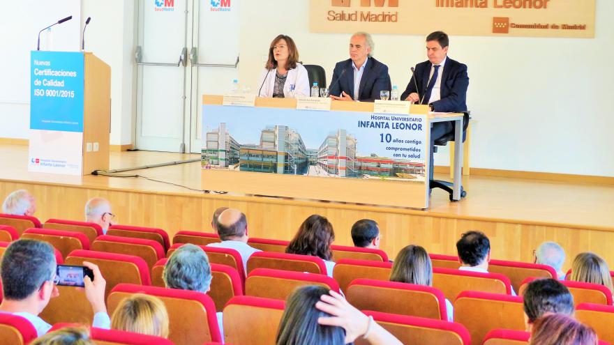 El Hospital Universitario Infanta Leonor recibe 15 certificaciones de calidad