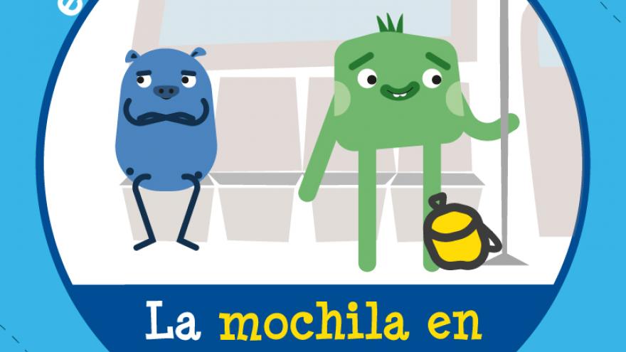 Campaña cívica en Metro. Mochilas