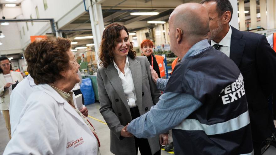 La presidenta durante la visita