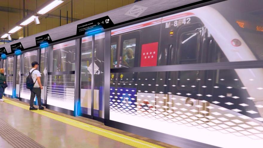 Andén de Metro con automatización de puertas