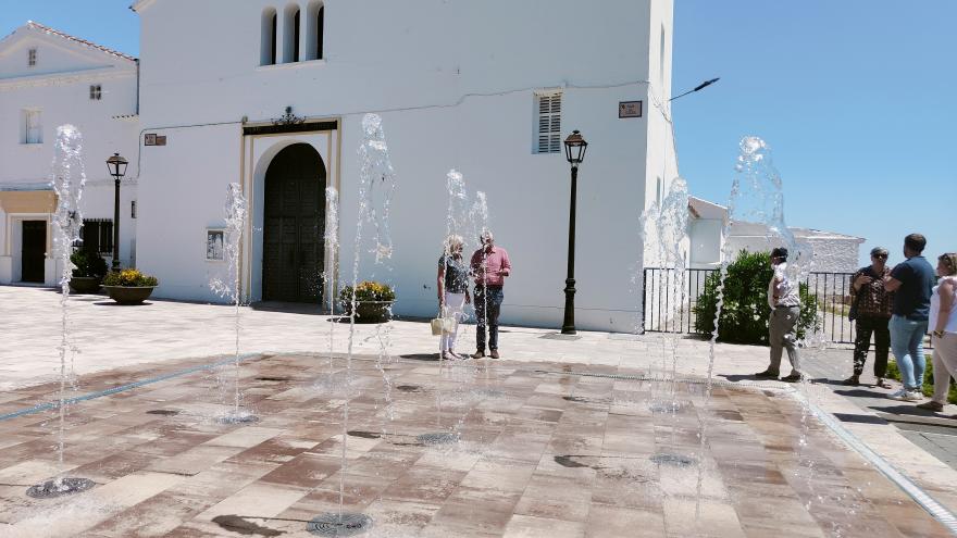 Carlos Izquierdo en un momento de la visita a Villamanrique de Tajo