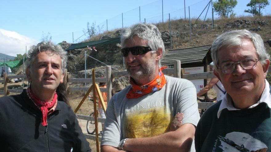 doctores Juan Luis Arsuaga, Enrique Baquedano y Alfredo Pérez-González 