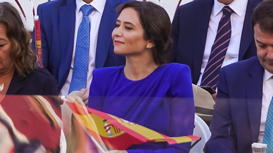 Isabel  Díaz Ayuso en la celebración de la Fiesta Nacional