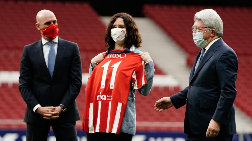 Isabel Díaz Ayuso felicita al Atlético de Madrid por la consecución de La Liga 2020/2021