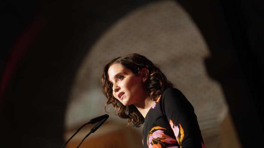 Isabel Díaz Ayuso durante la entrega de los Premios de Gastronomía de la Comunidad de Madrid 
