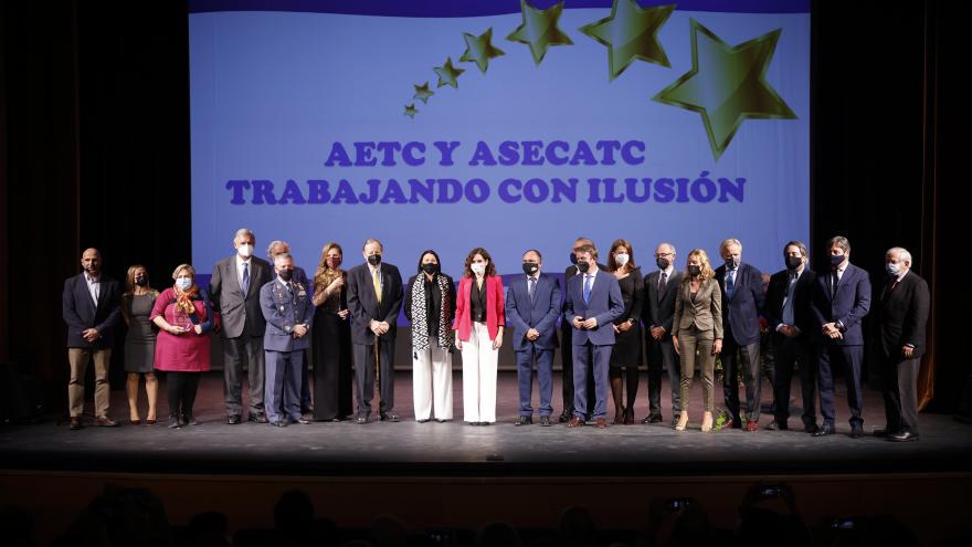 Isabel Díaz Ayuso durante el recibimiento del Premio Empresarial Ciudad de Tres Cantos