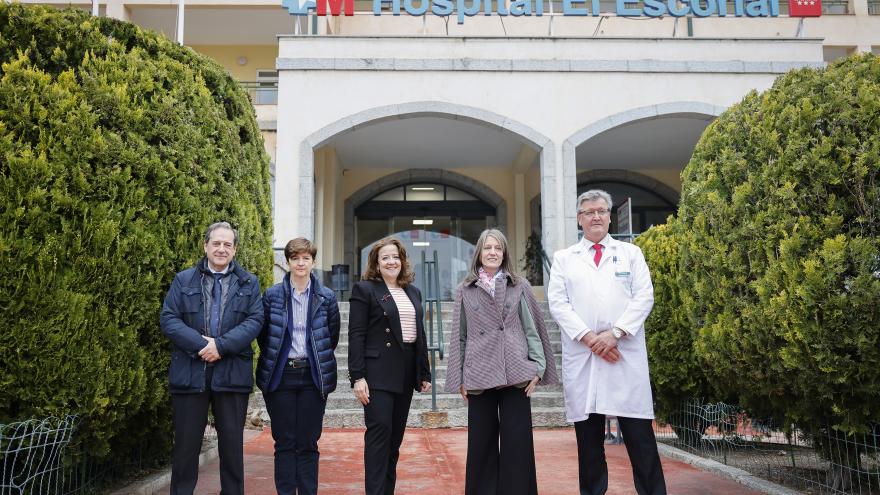 La consejera Fátima Matute durante su visita al Hospital público Universitario El Escorial