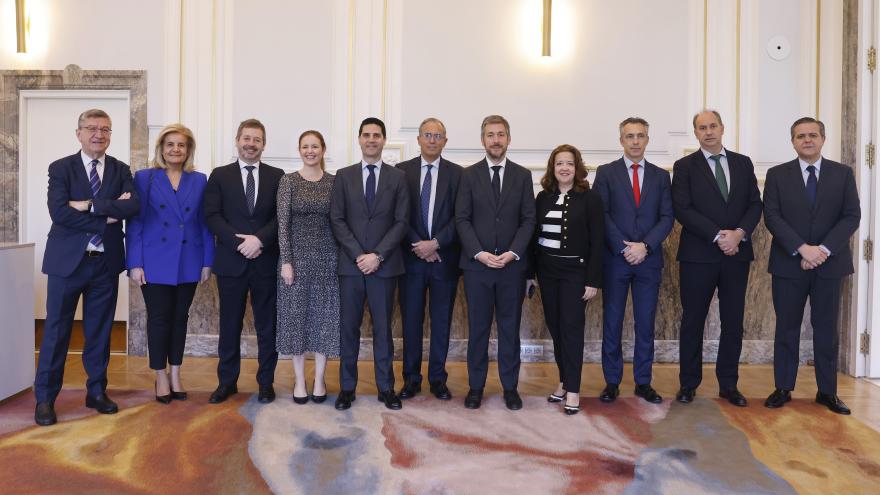 El consejero Miguel Ángel García Martín en el encuentro informativo de Nueva Economía Fórum