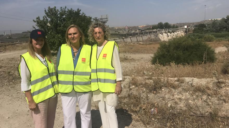 La consejera de Transportes, Vivienda e Infraestructuras Rosalía Gonzalo visita las obras del Puente Largo de Aranjuez