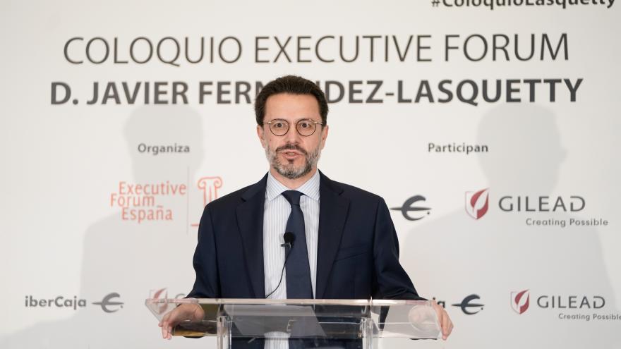 Javier Fernández-Lasquetty durante un coloquio sobre fiscalidad organizado por Executive Forum