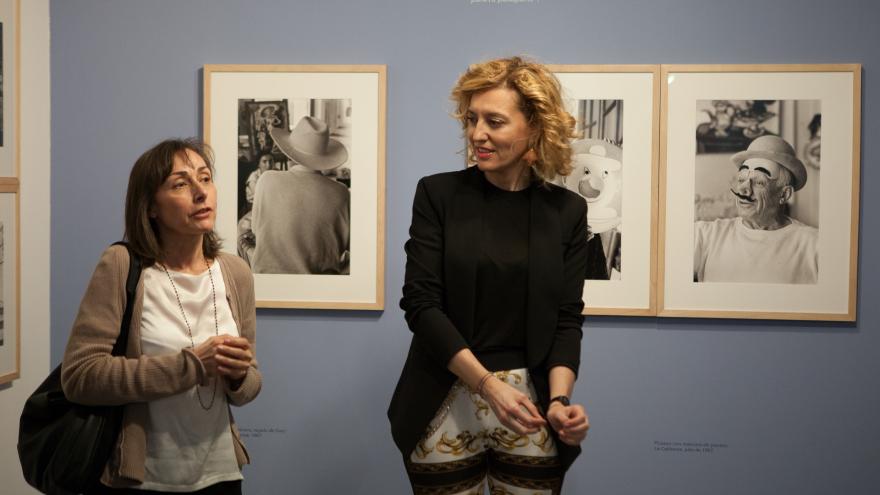 María Pardo, directora general de Promoción Cultural, ha inaugurado hoy la exposición en el Museo Picasso-Colección Eugenio Arias