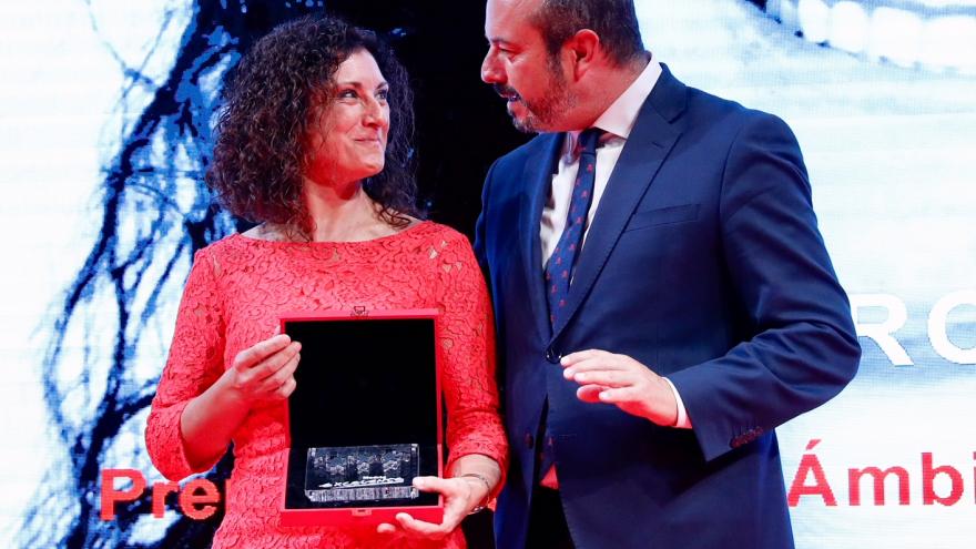 Pedro Rollán entregando un premio