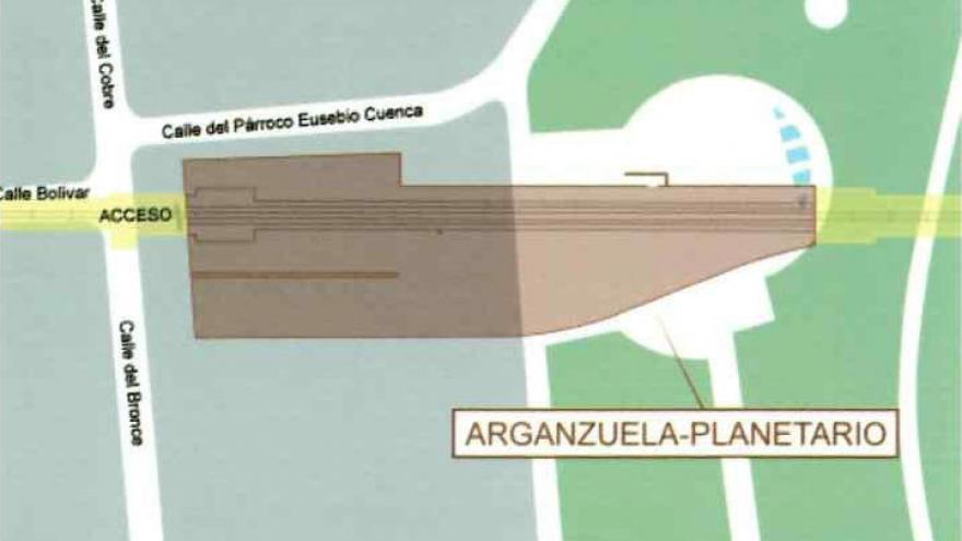 Plano con la situación de la estación