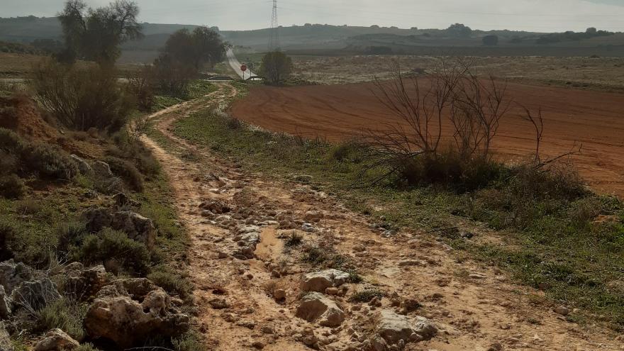 Camino rural de Valdaracete antes