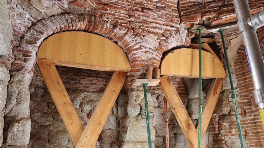 Trabajo de restauración en el Monasterio de Santa María la Real de Valdeiglesias