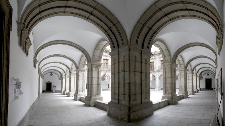 View of the main courtyard