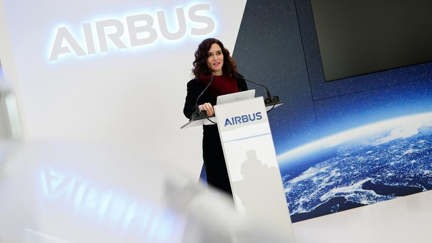 La presidenta durante su intervención en Airbur