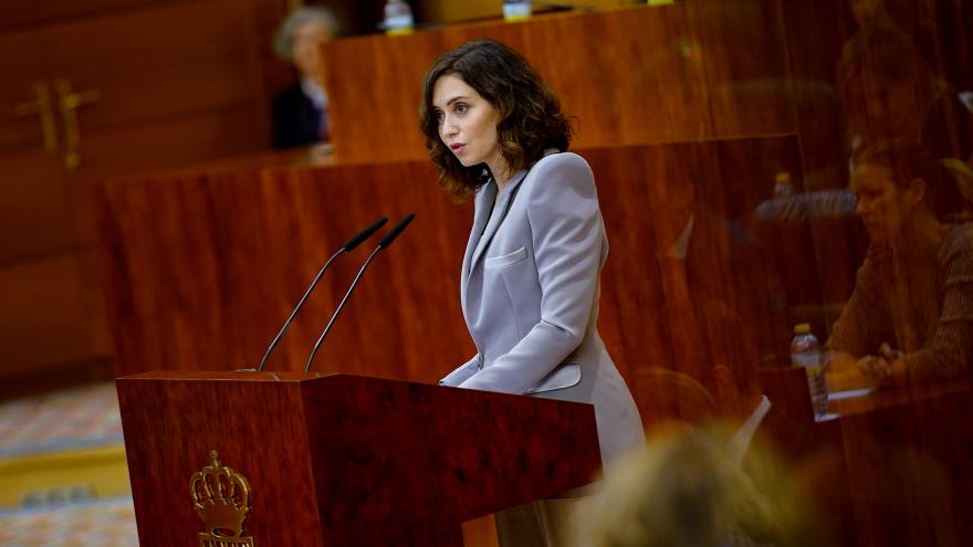 La presidenta durante el debate de investidura