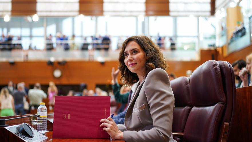 La presidenta durante el debate de investidura